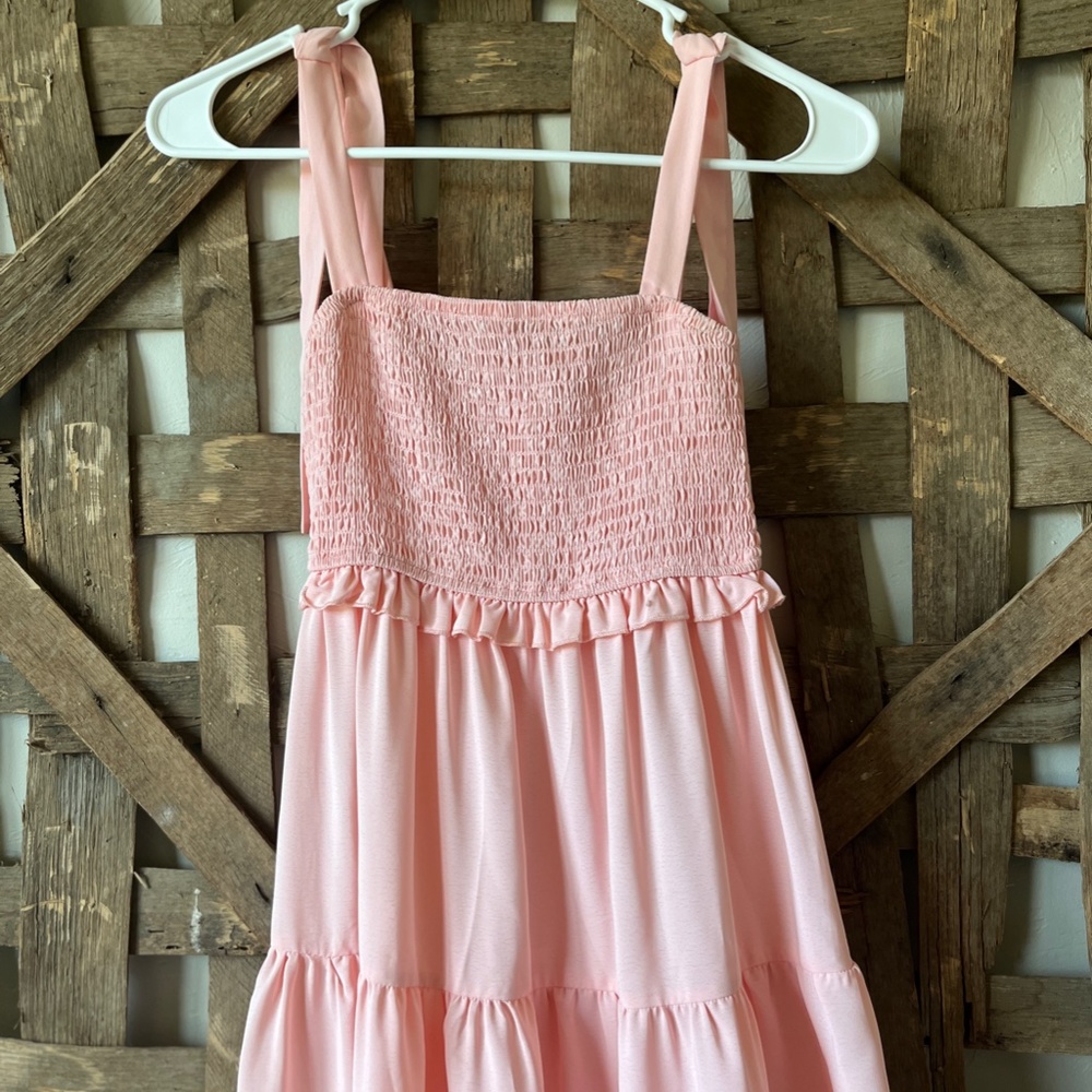 francesca's Serena Smocked Tiered Maxi Dress